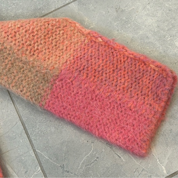 NWT Free People Domino Alpaca Pullover Sweater - Prairie Sunset Combo - Picture 11 of 16